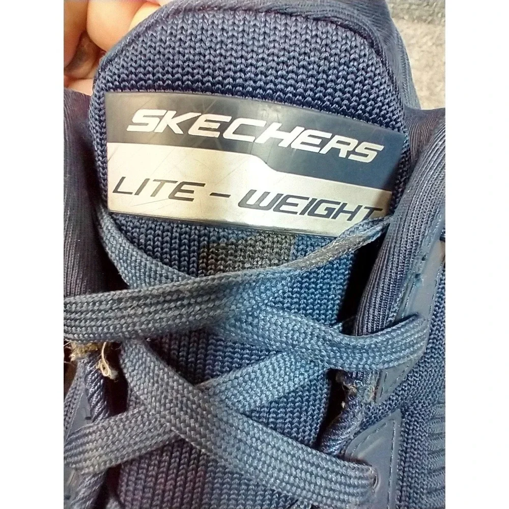 Skechers‎ Lite Weight Squad Chaos Mens 10 Navy Blue Sneakers 232290 NVY